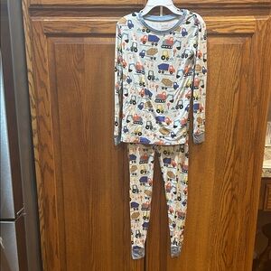 Little Sleepies Construction Pajama Set - Blue and Orange 5/6